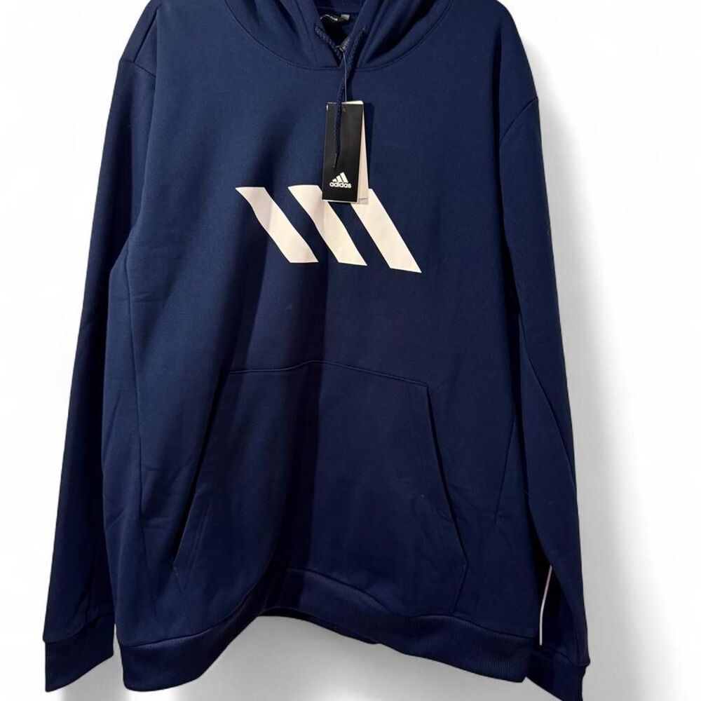 Adidas Women's Navy and Blue Hoodie 2XL